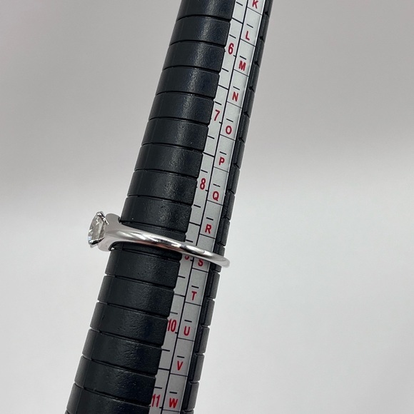 Moissanite Solitaire Sterling Silver Ring - Picture 7 of 7